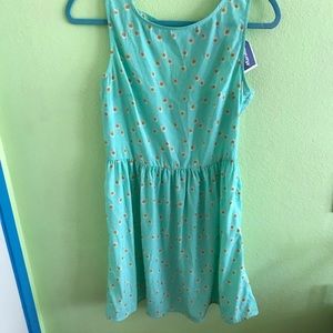 Green Daisy Print Dress